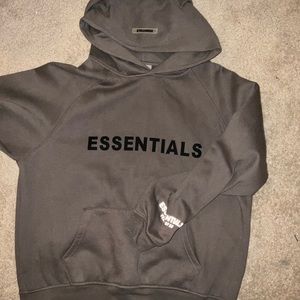 Brown essential fear of god hoodie